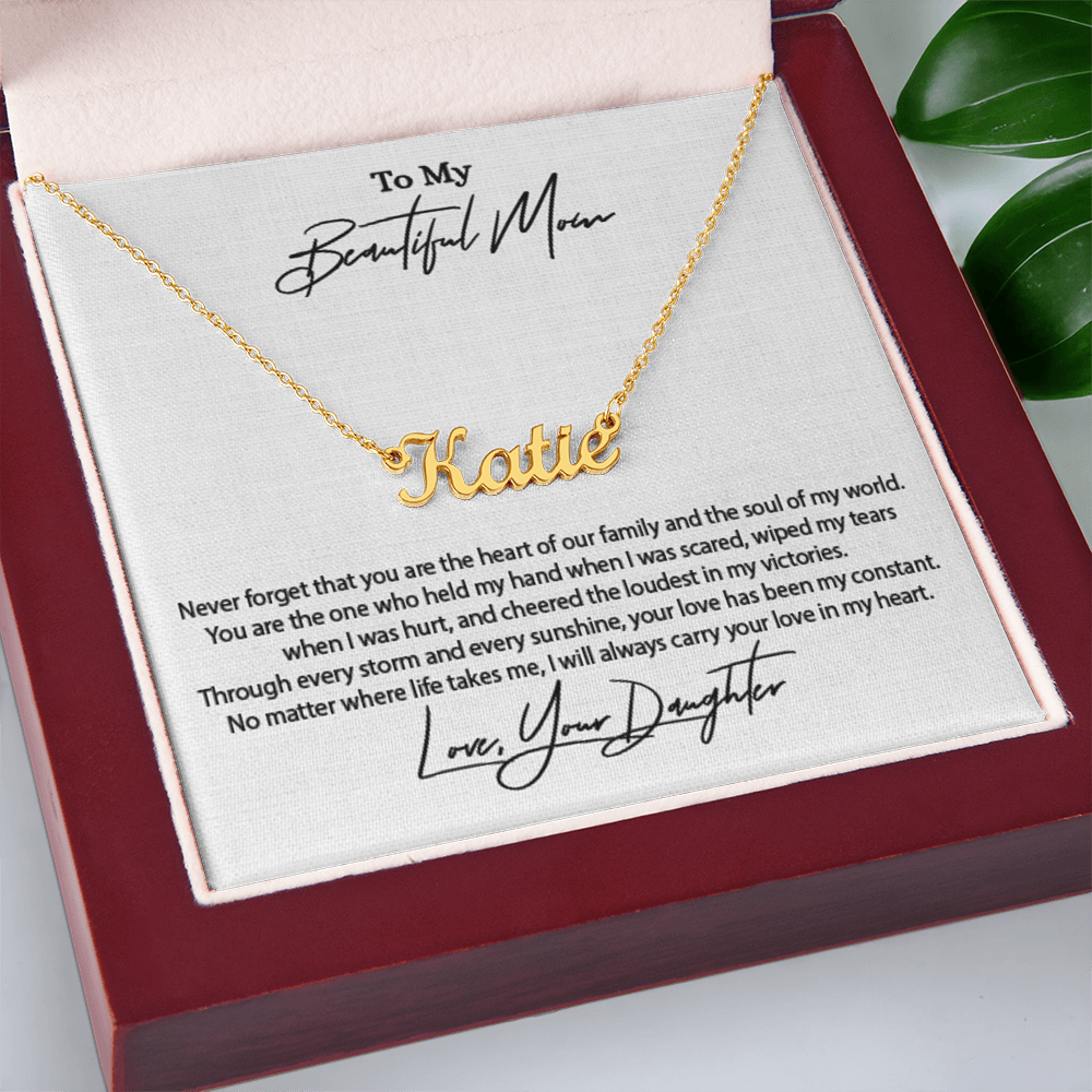 Personalised Name Necklace for Mum – Unique Gift from Daughter | SparklinGifts