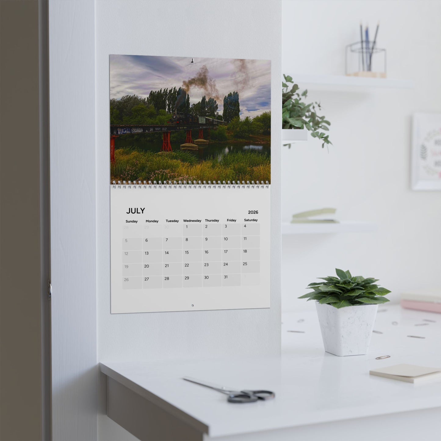 2026 Vintage Train Calendar: Celebrate the Golden Age of Railways with Classic Photography (10.8" x 8.4")