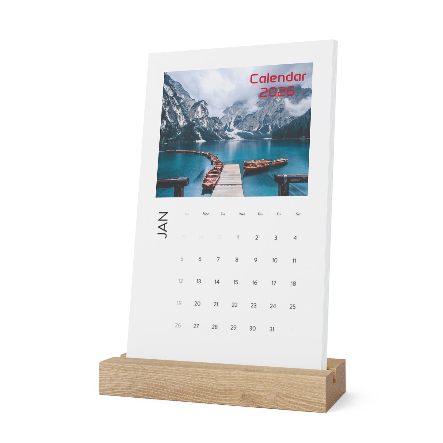 2026 Serenity Lakes Vertical Desk Calendar: Stunning Lakes Images, Premium Quality, and Easy Display