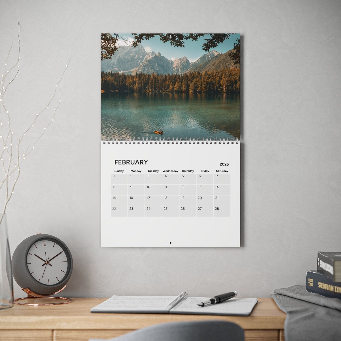 Lakeside Serenity: 2026 Lakes Calendar - Breathtaking Lake Photography, Premium Quality, and Effortless Display (10.8" x 8.4")