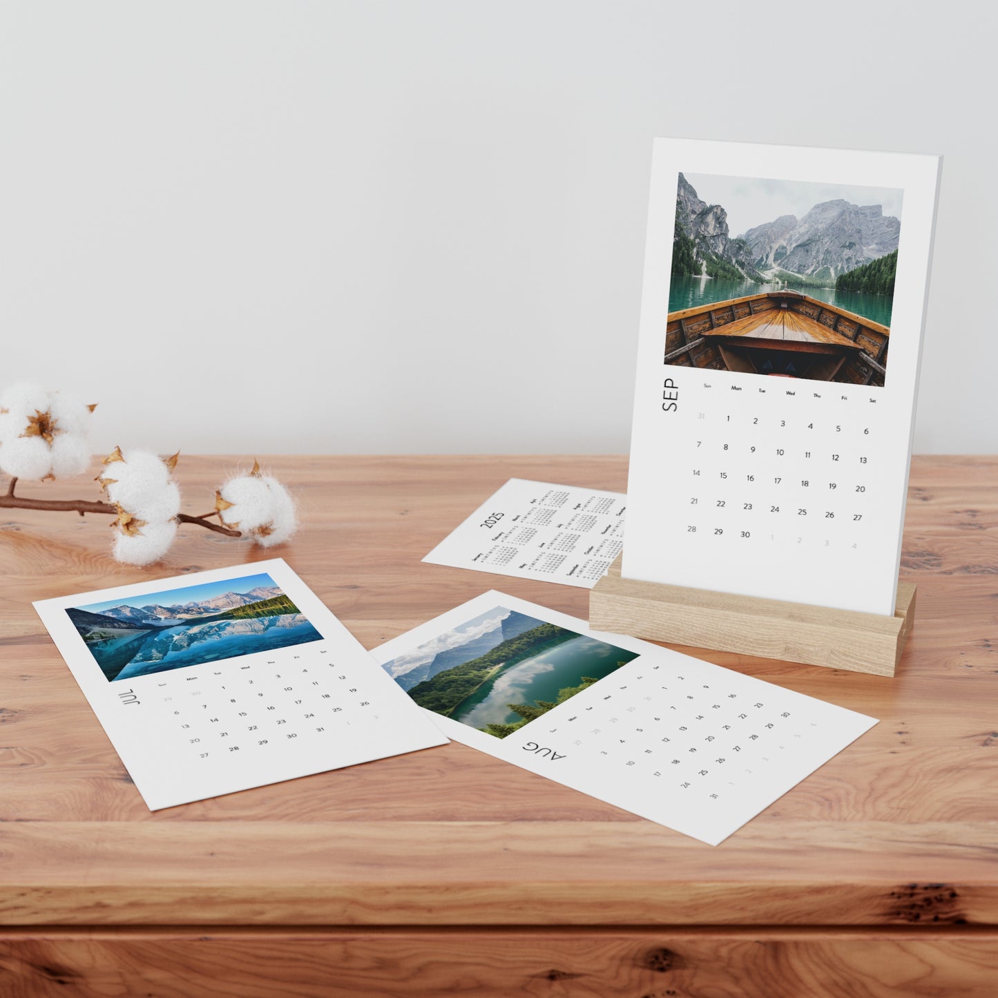 2026 Serenity Lakes Vertical Desk Calendar: Stunning Lakes Images, Premium Quality, and Easy Display