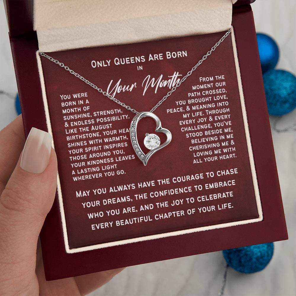 Only Queens Are Born This Month – Majestic Birthday Gift for Her | Wife, Mom, Grandma, Sister or Daughter | SparkinGifts