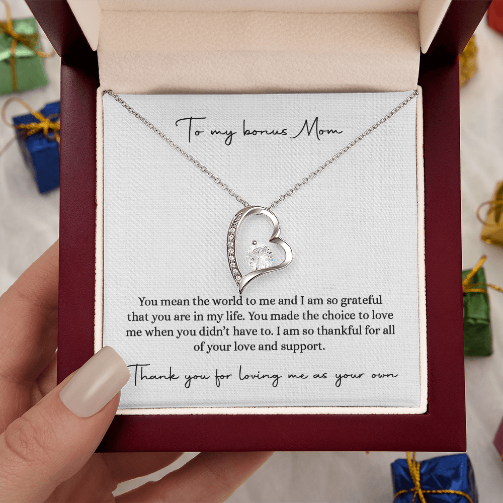 Bonus Mom Necklace Gift, Step Mother Gift from Bride, Mother in Law Gift for from bride, MIL Wedding Gift,