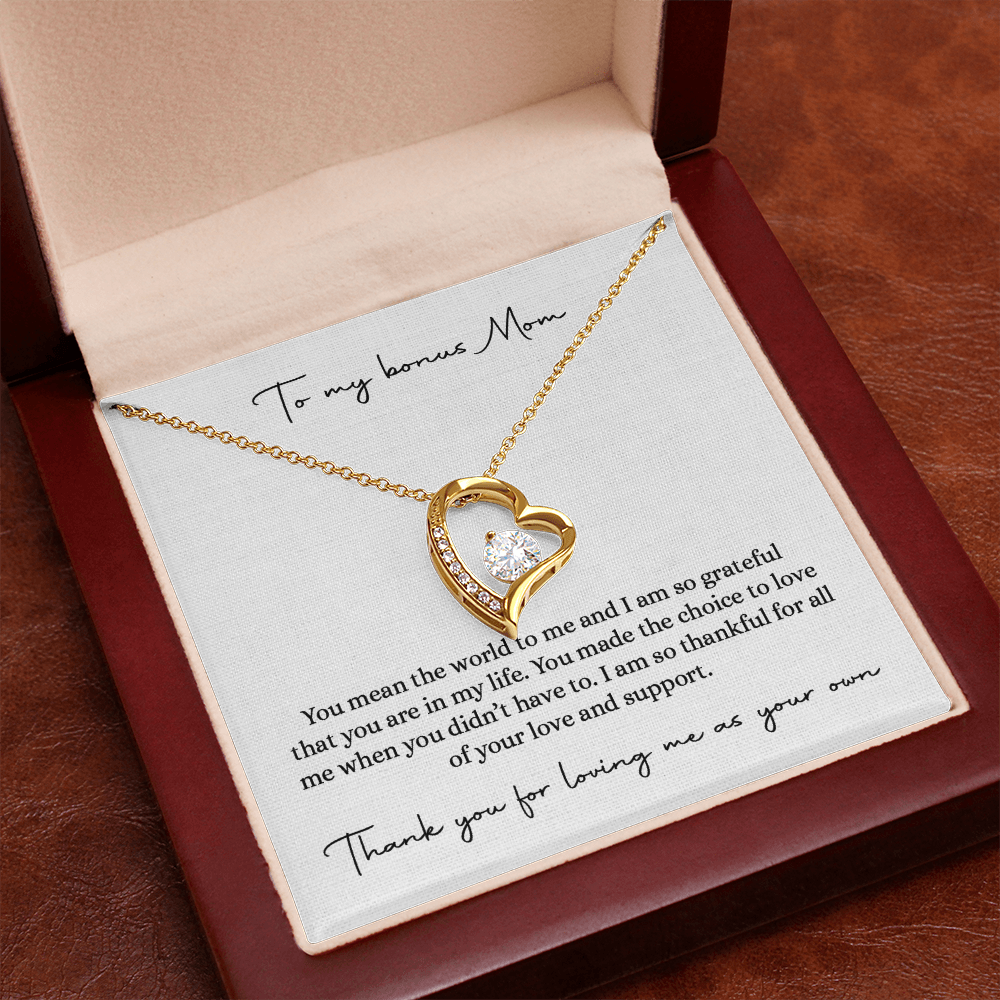 Bonus Mom Necklace Gift, Step Mother Gift from Bride, Mother in Law Gift for from bride, MIL Wedding Gift,