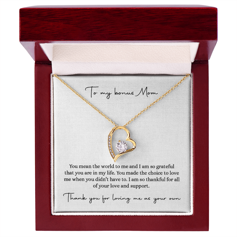 Bonus Mom Necklace Gift, Step Mother Gift from Bride, Mother in Law Gift for from bride, MIL Wedding Gift,