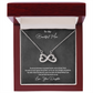 Daughter to Mother Gift | Endless Love Heart Infinity Necklace for Mom | "I Love You More Than Words Can Say"