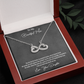Daughter to Mother Gift | Endless Love Heart Infinity Necklace for Mom | "I Love You More Than Words Can Say"