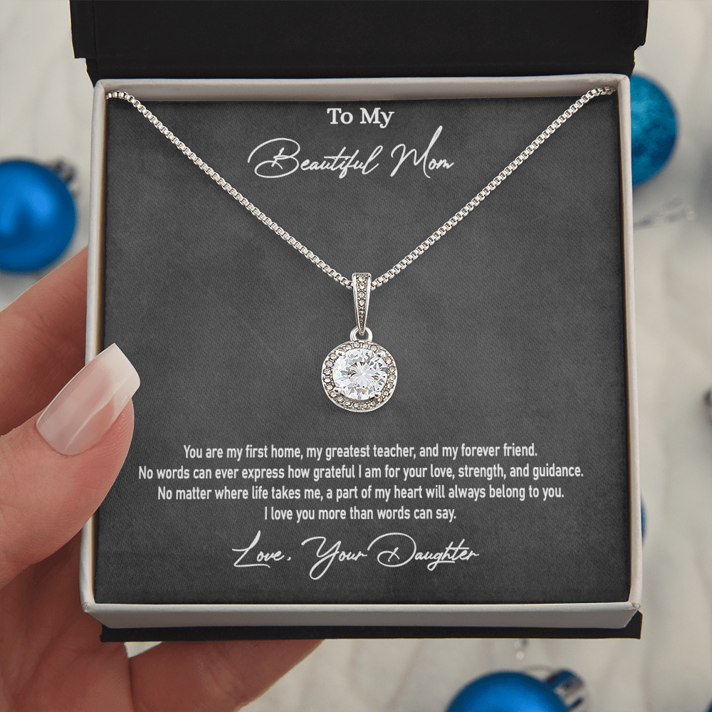 Daughter to Mum Gift  | Eternal Hope Love Knot Necklace | Mother's Day, Birthday & Christmas Jewelry