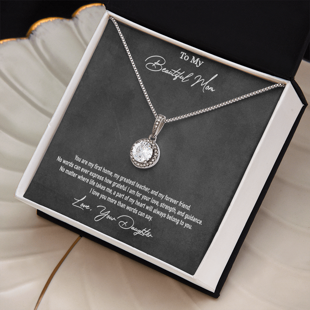 Daughter to Mum Gift  | Eternal Hope Love Knot Necklace | Mother's Day, Birthday & Christmas Jewelry