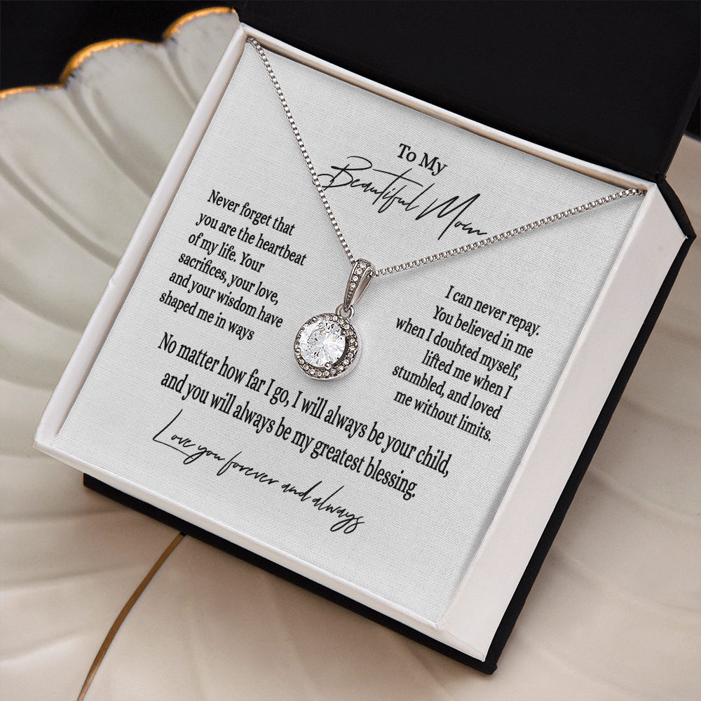 Mom Necklace Gift from Son or Daughter | Eternal Hope Nacklace for Mom on Her Birthday