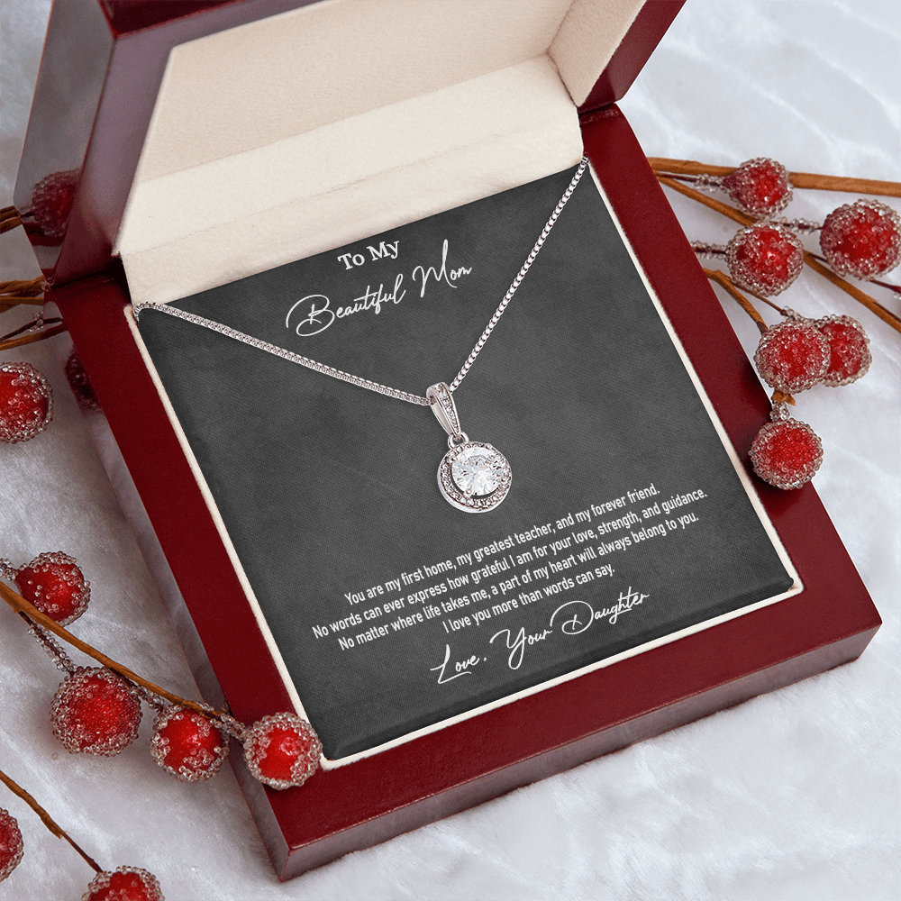 Daughter to Mum Gift  | Eternal Hope Love Knot Necklace | Mother's Day, Birthday & Christmas Jewelry
