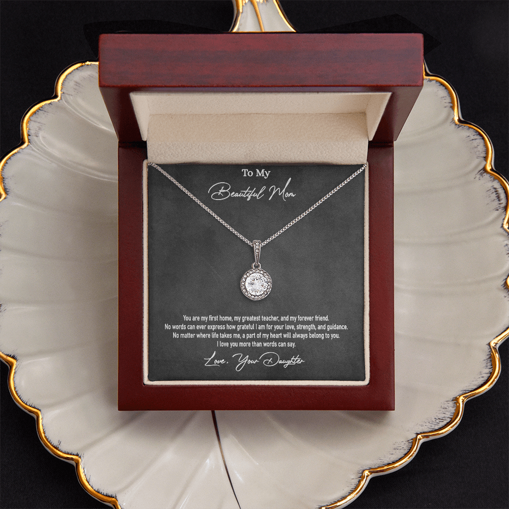 Daughter to Mum Gift  | Eternal Hope Love Knot Necklace | Mother's Day, Birthday & Christmas Jewelry