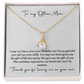 Bonus mom gift from bride, Stepmom wedding gift on wedding day, Gift for Stepmom on wedding day, Bonus mom of the bride necklace