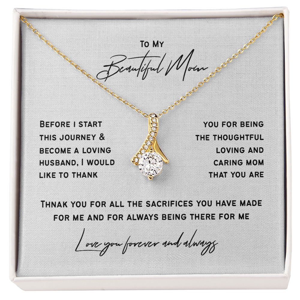 Mother of the Groom Nacklace Gift from Loving Son | Wedding Keepsake for Mom
