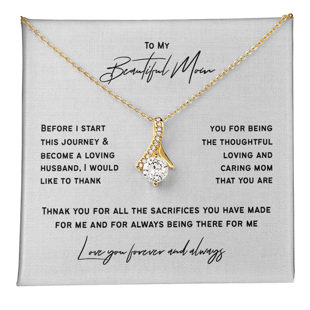 Mother of the Groom Nacklace Gift from Loving Son | Wedding Keepsake for Mom