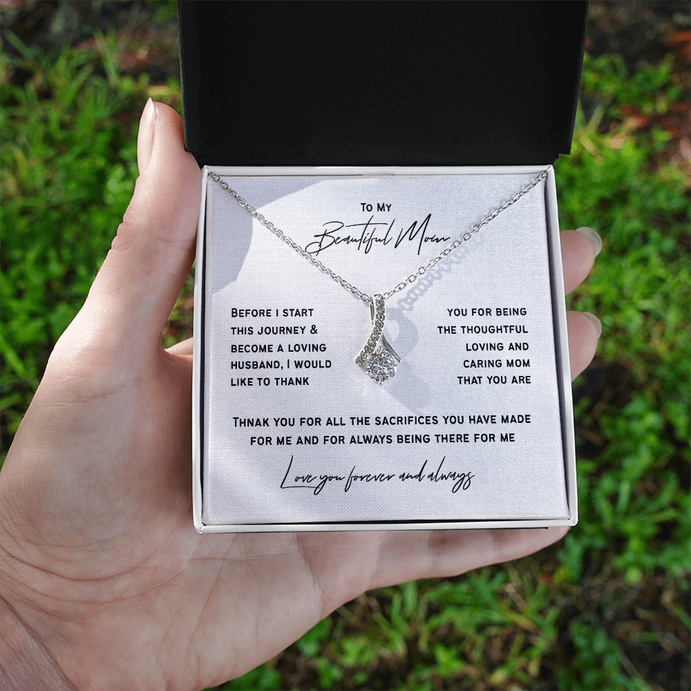 Mother of the Groom Nacklace Gift from Loving Son | Wedding Keepsake for Mom