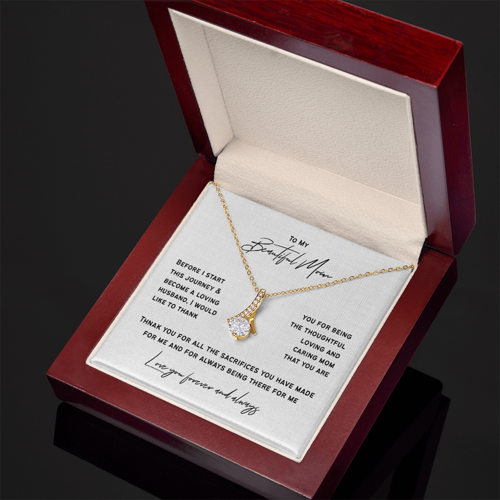 Mother of the Groom Nacklace Gift from Loving Son | Wedding Keepsake for Mom