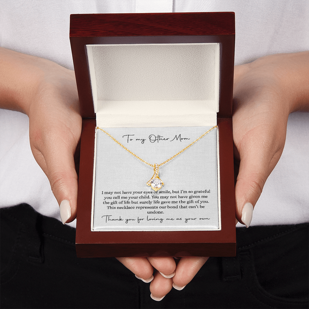 Bonus mom gift from bride, Stepmom wedding gift on wedding day, Gift for Stepmom on wedding day, Bonus mom of the bride necklace