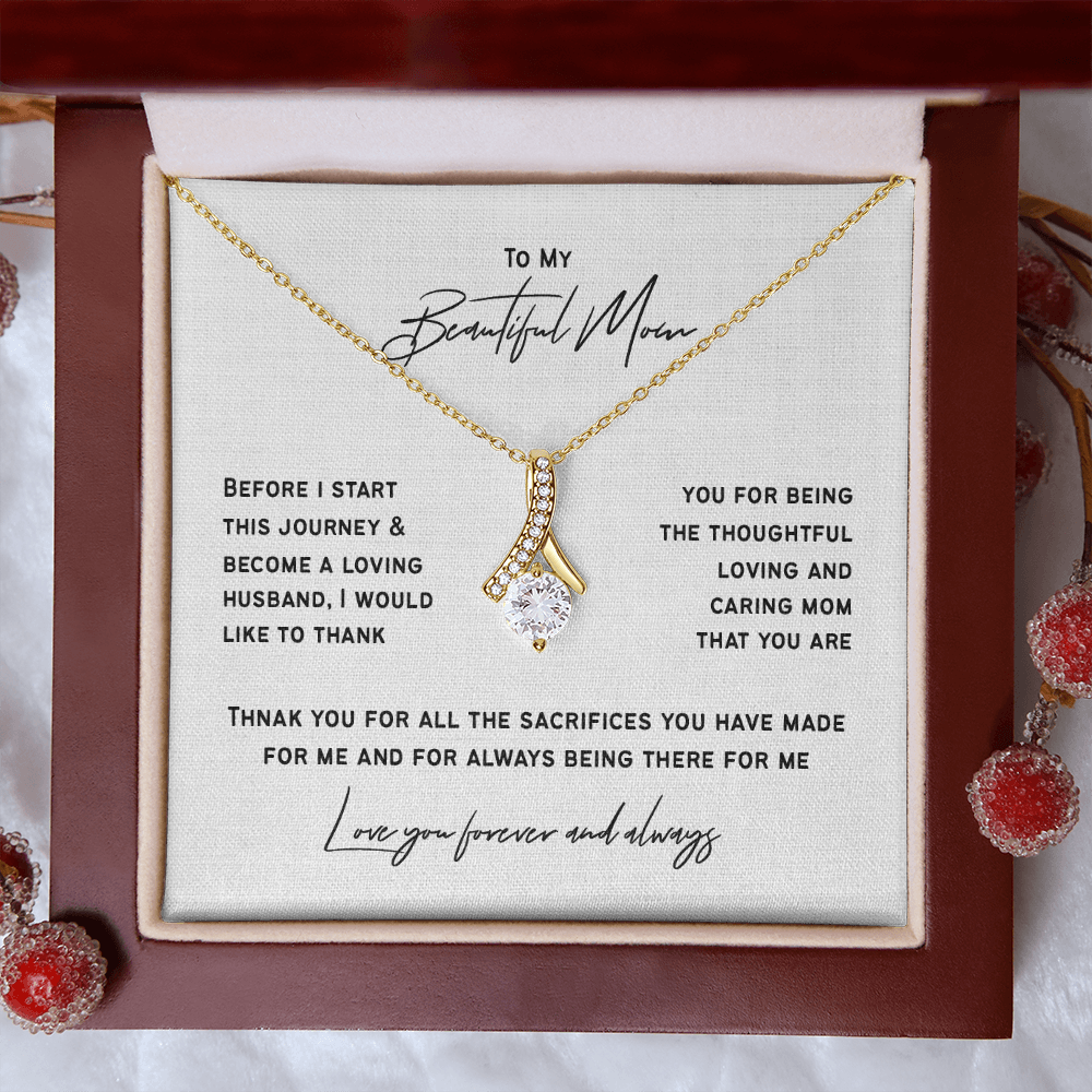 Mother of the Groom Nacklace Gift from Loving Son | Wedding Keepsake for Mom