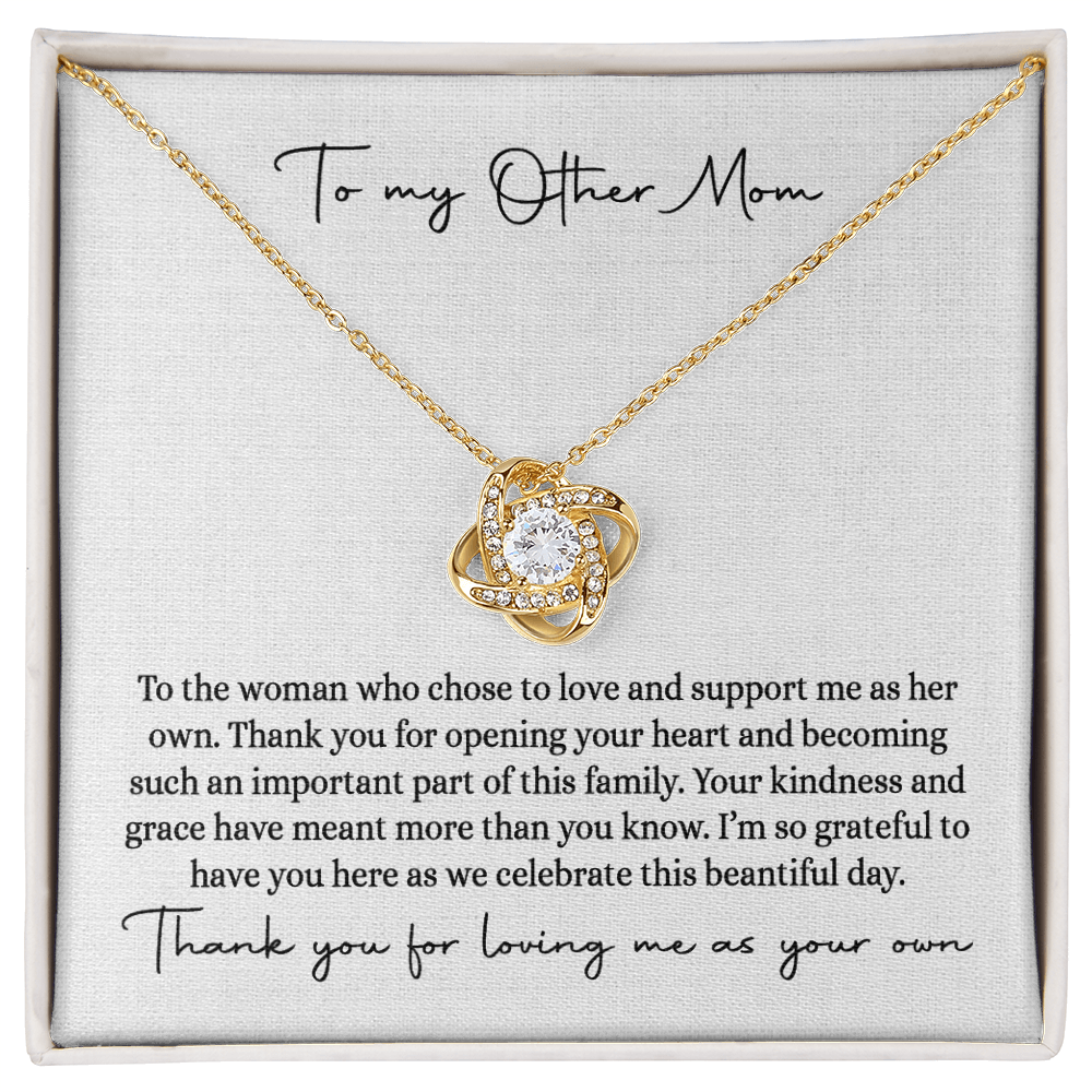 Bonus Mom Necklace, Step Mom Gift from Bride, Mother-in-Law Jewelry, MIL Wedding Gift, Step Mother Keepsake