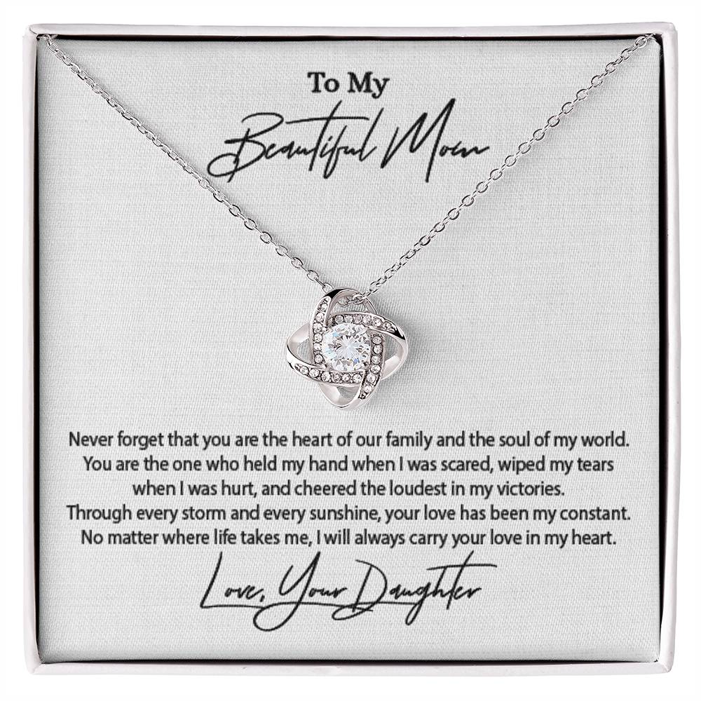 Daughter to Mother Gift | Love Knot Necklace for Mom | SparkinGifts