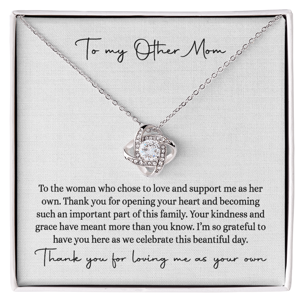Bonus Mom Necklace, Step Mom Gift from Bride, Mother-in-Law Jewelry, MIL Wedding Gift, Step Mother Keepsake