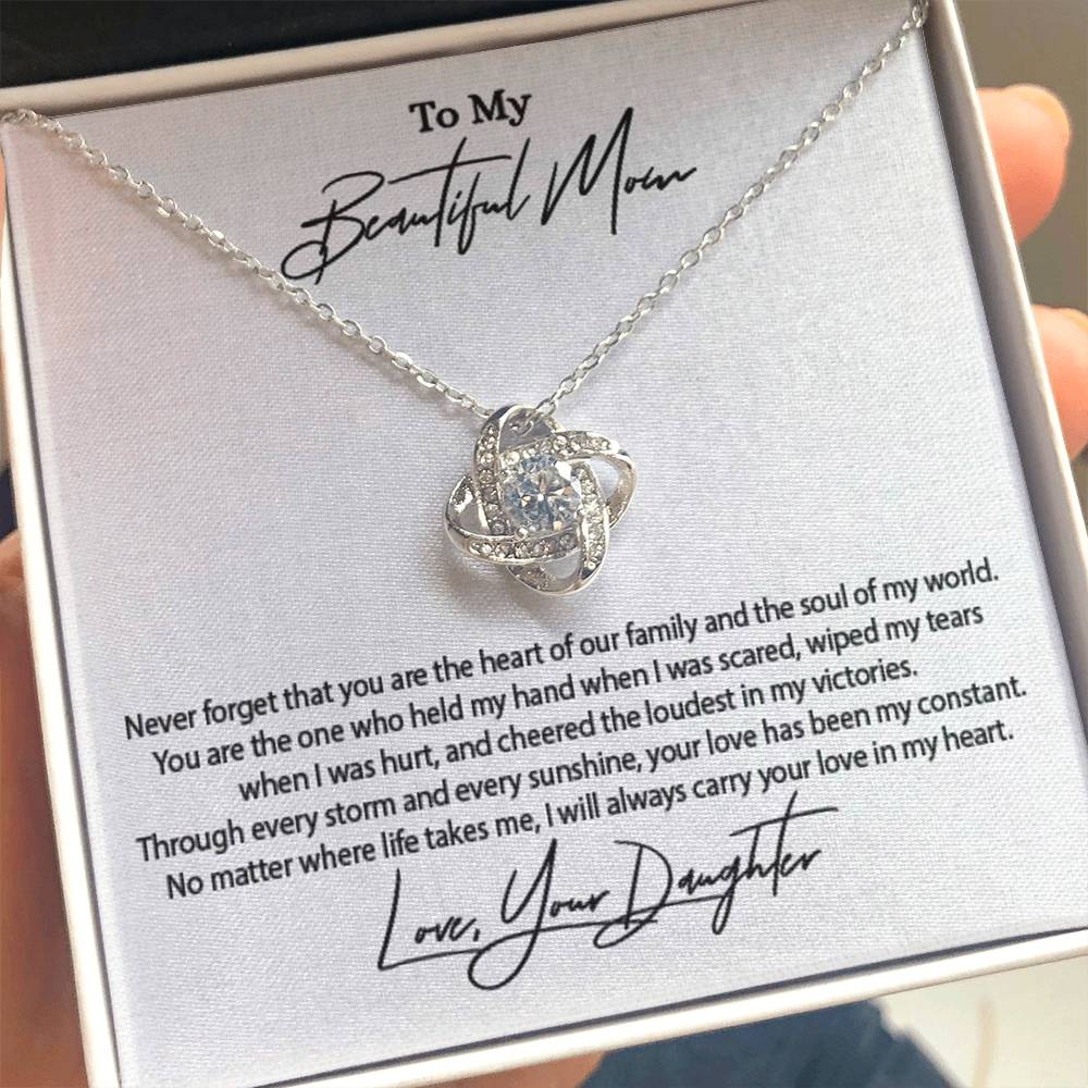Daughter to Mother Gift | Love Knot Necklace for Mom | SparkinGifts