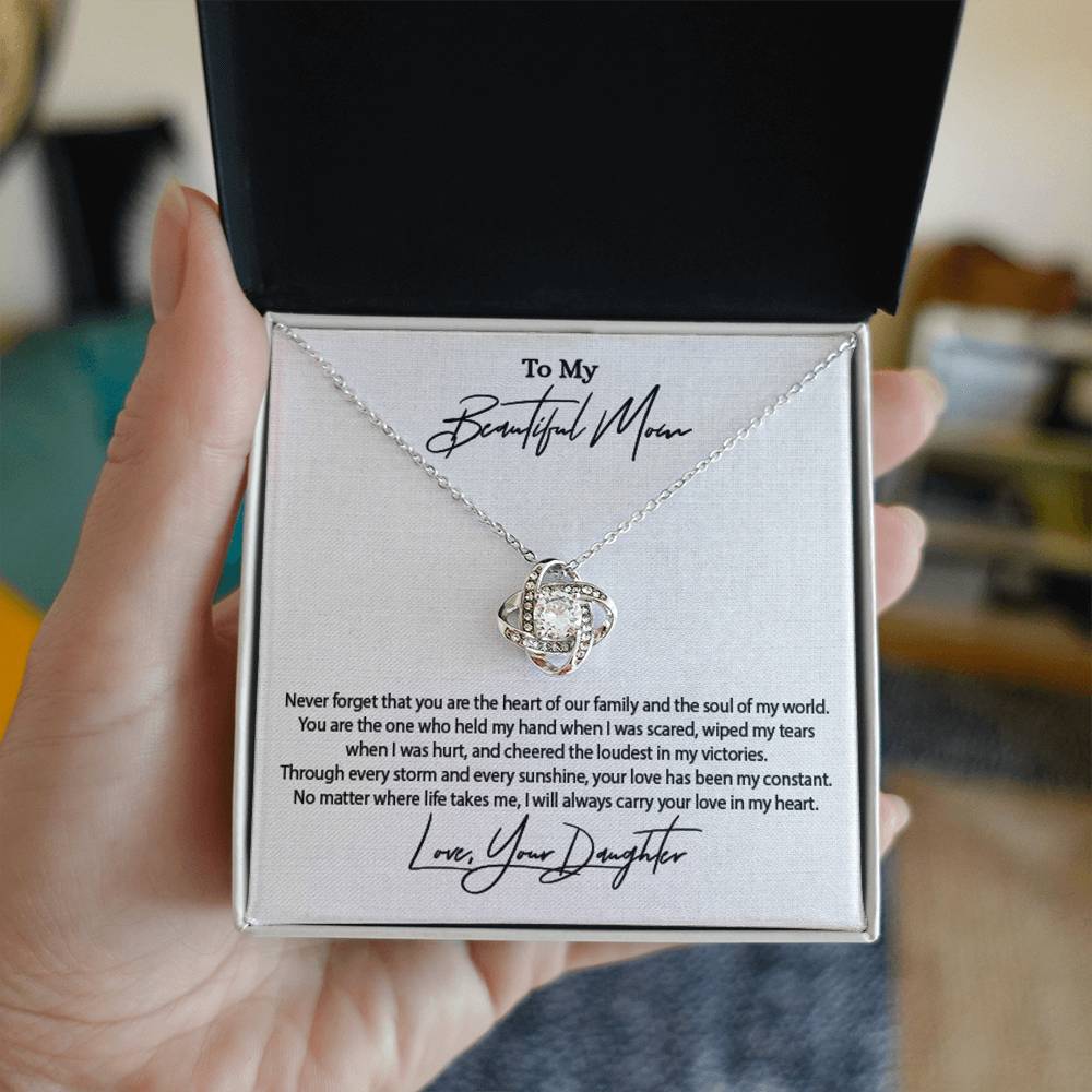 Daughter to Mother Gift | Love Knot Necklace for Mom | SparkinGifts