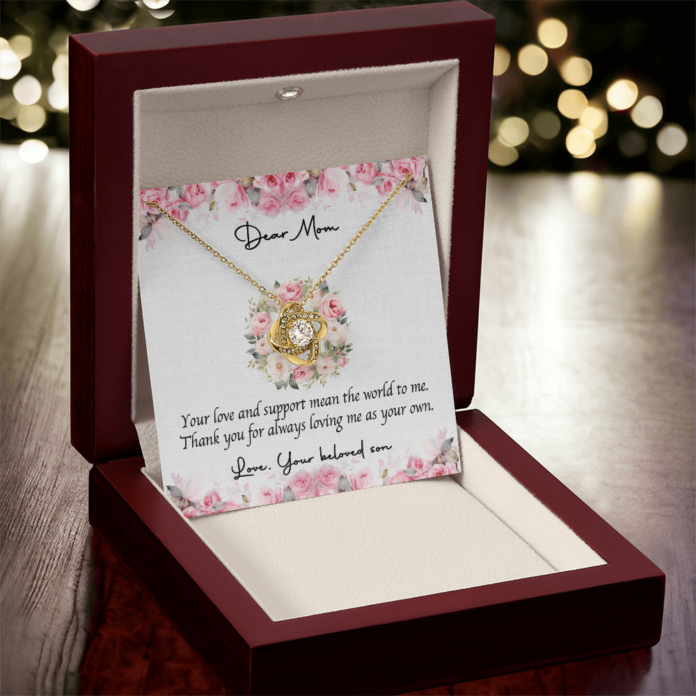 Love Knot Necklace for Mom – Heartfelt Gift from Son