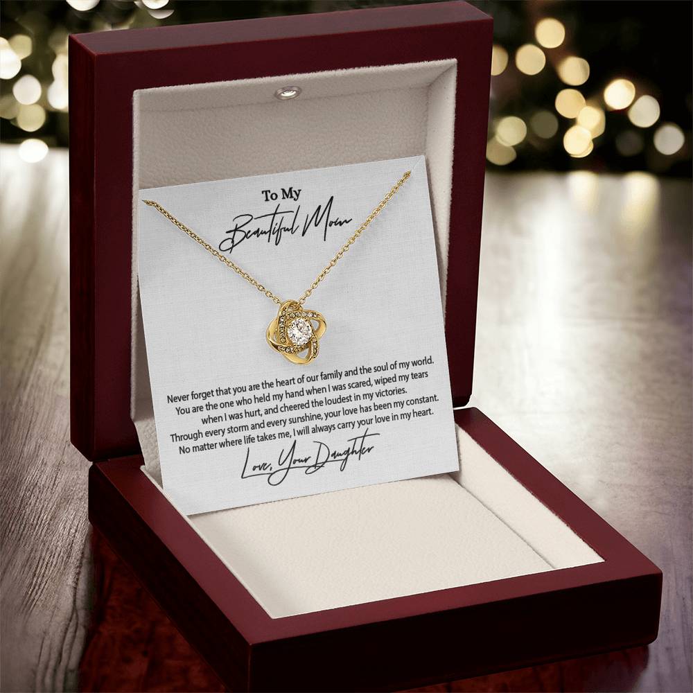Daughter to Mother Gift | Love Knot Necklace for Mom | SparkinGifts