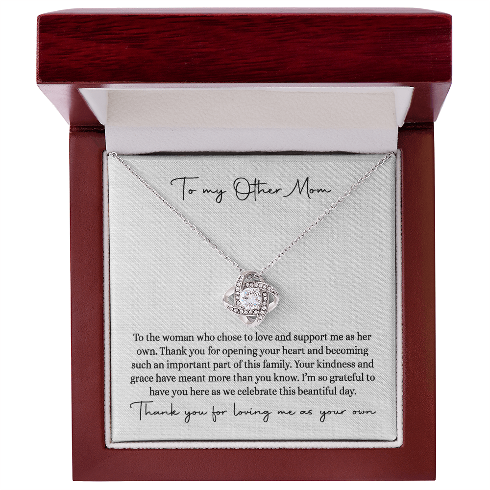 Bonus Mom Necklace, Step Mom Gift from Bride, Mother-in-Law Jewelry, MIL Wedding Gift, Step Mother Keepsake
