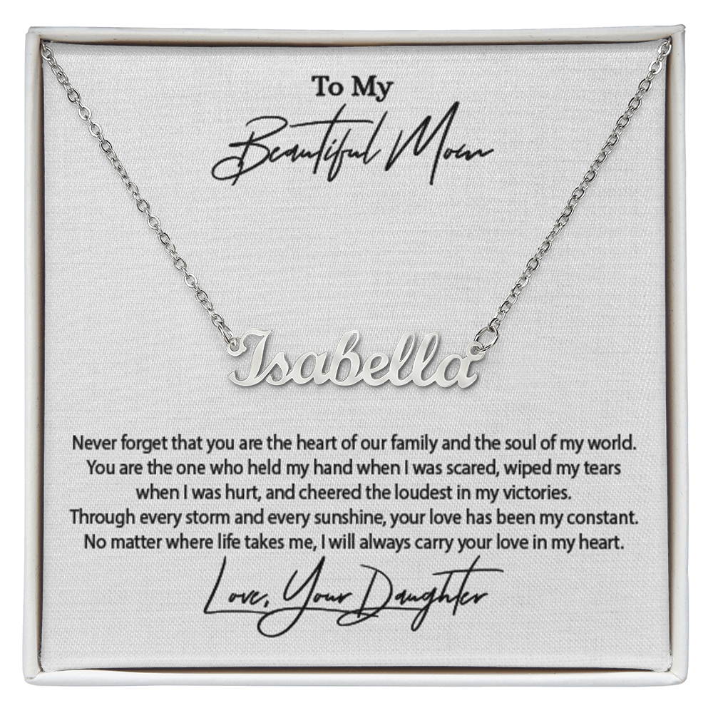 Personalised Name Necklace for Mum – Unique Gift from Daughter | SparklinGifts
