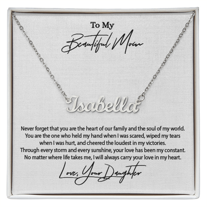 Personalised Name Necklace for Mum – Unique Gift from Daughter | SparklinGifts