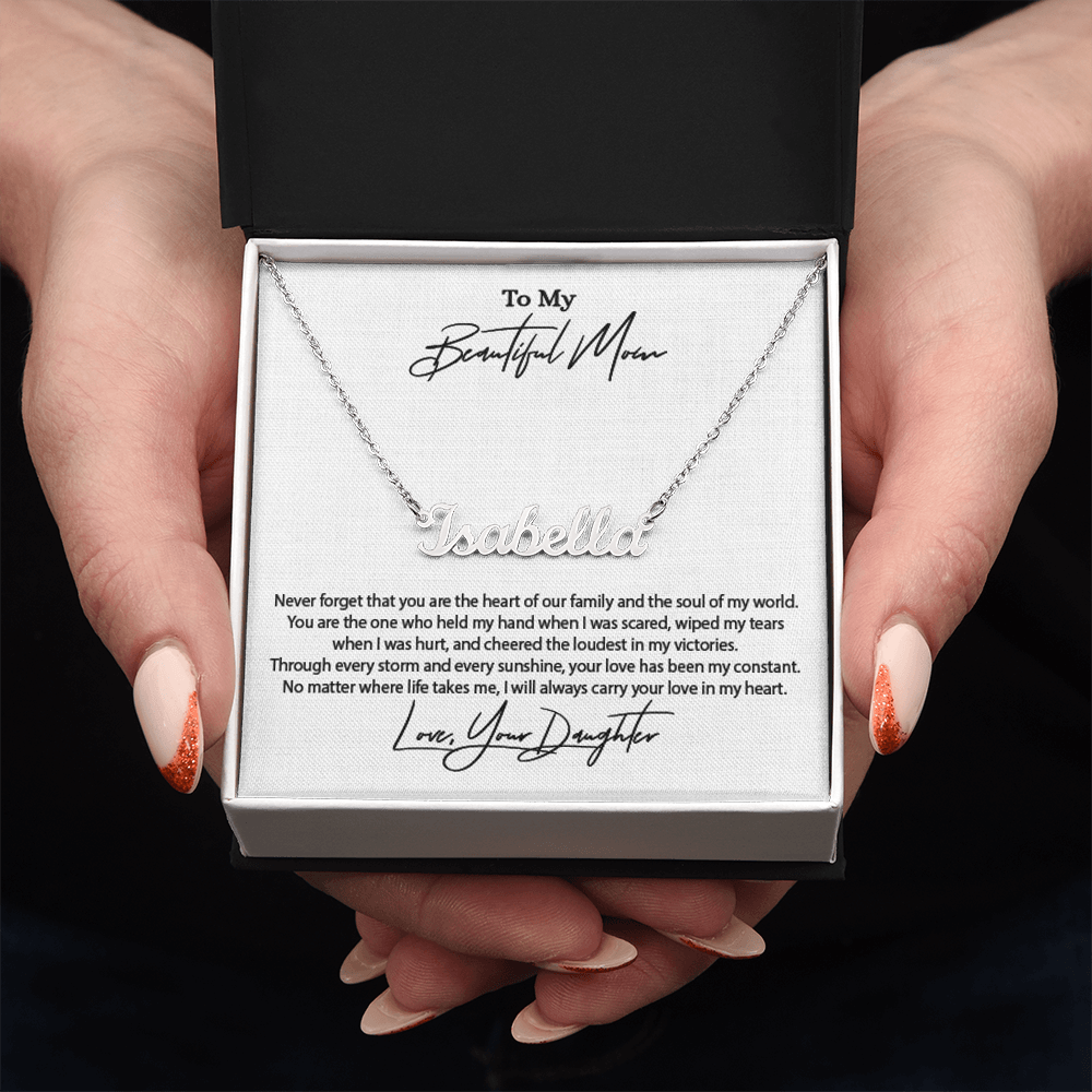 Personalised Name Necklace for Mum – Unique Gift from Daughter | SparklinGifts