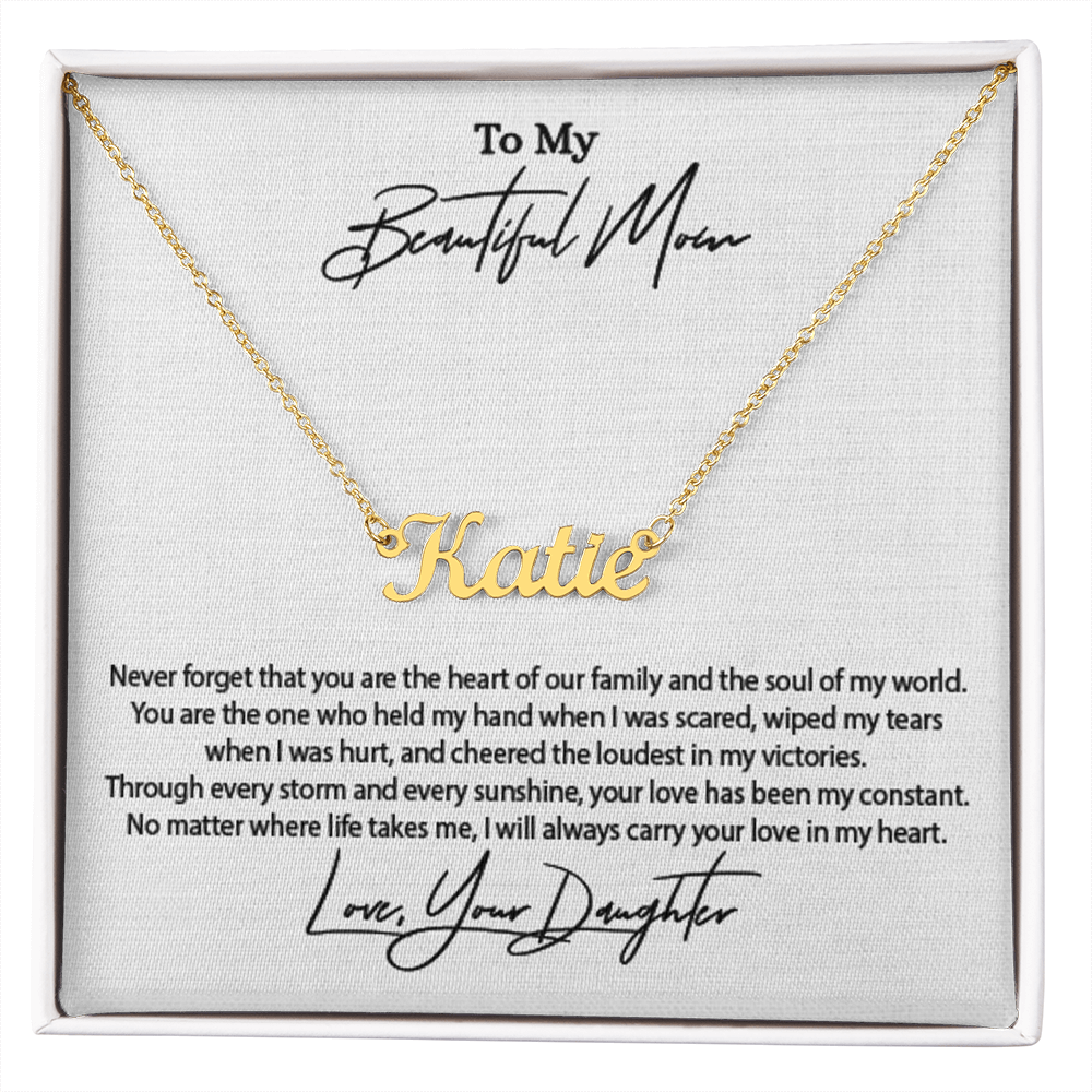 Personalised Name Necklace for Mum – Unique Gift from Daughter | SparklinGifts