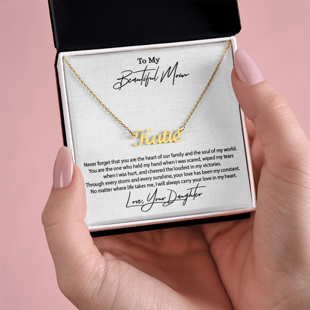 Personalised Name Necklace for Mum – Unique Gift from Daughter | SparklinGifts