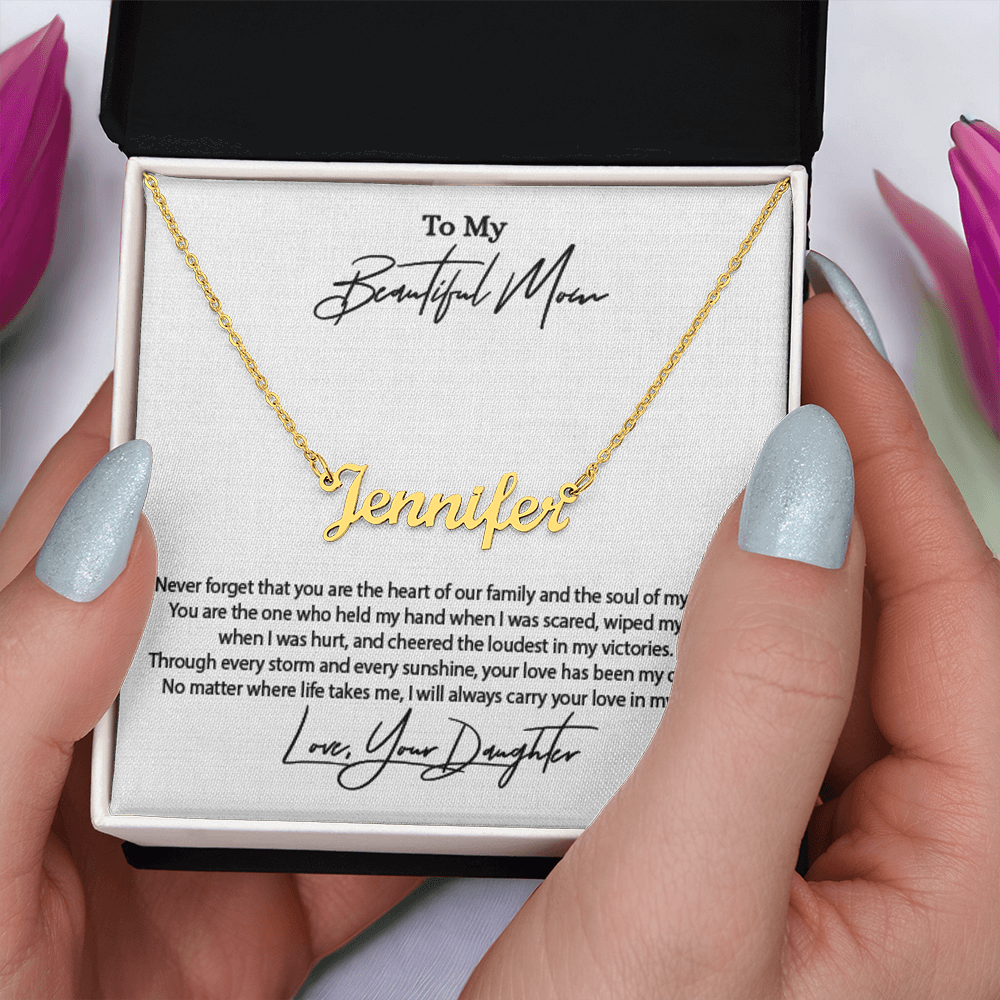 Personalised Name Necklace for Mum – Unique Gift from Daughter | SparklinGifts