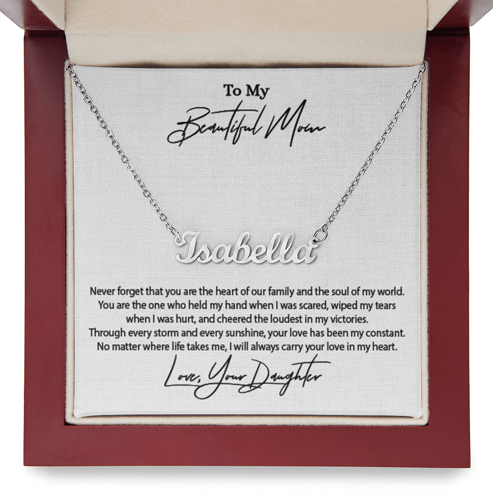 Personalised Name Necklace for Mum – Unique Gift from Daughter | SparklinGifts
