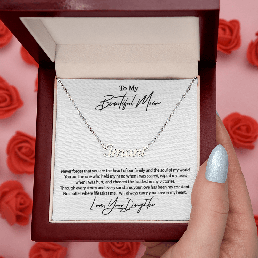Personalised Name Necklace for Mum – Unique Gift from Daughter | SparklinGifts