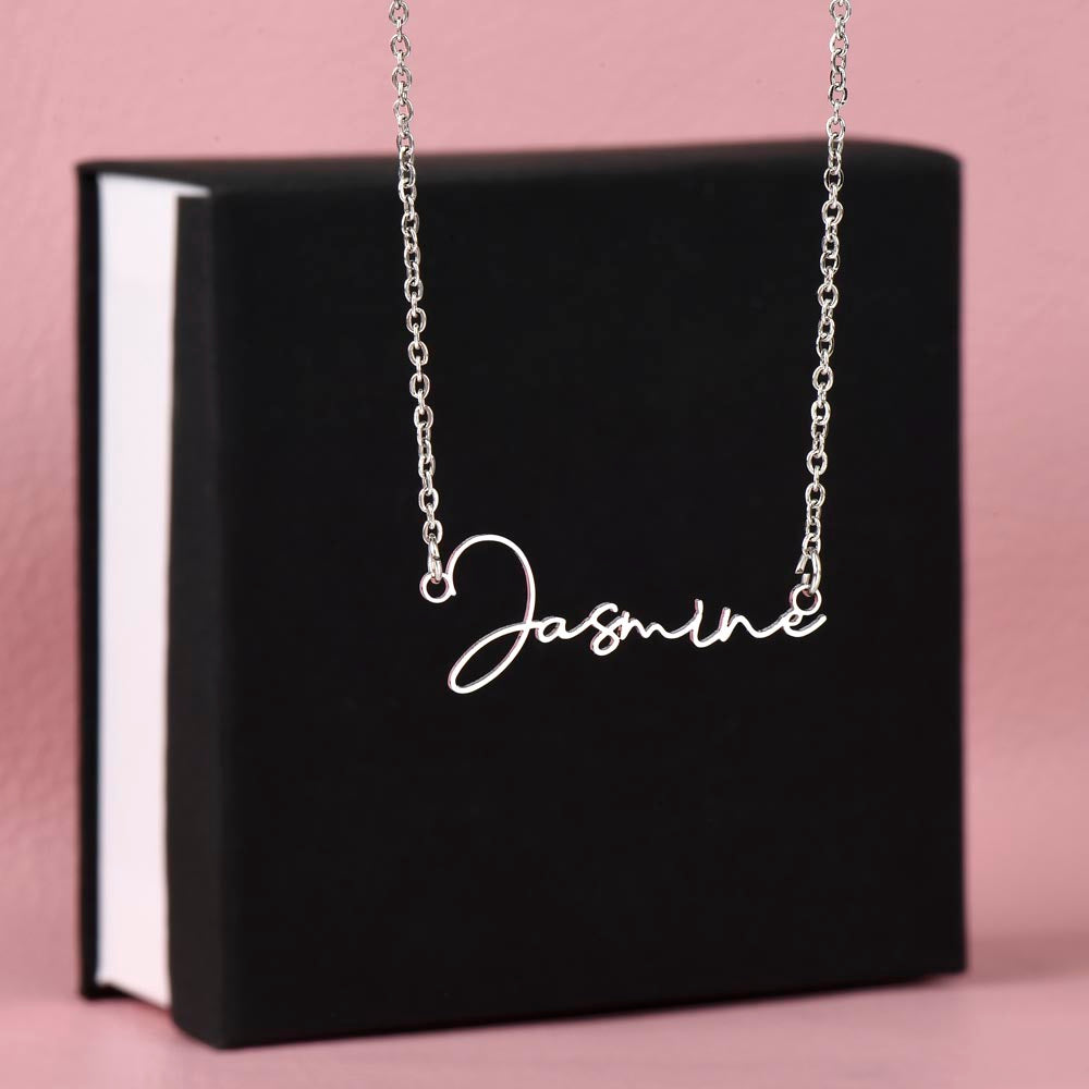 Personalised Signature Name Necklace for Mom – Unique Gift from Daughter | SparklinGifts