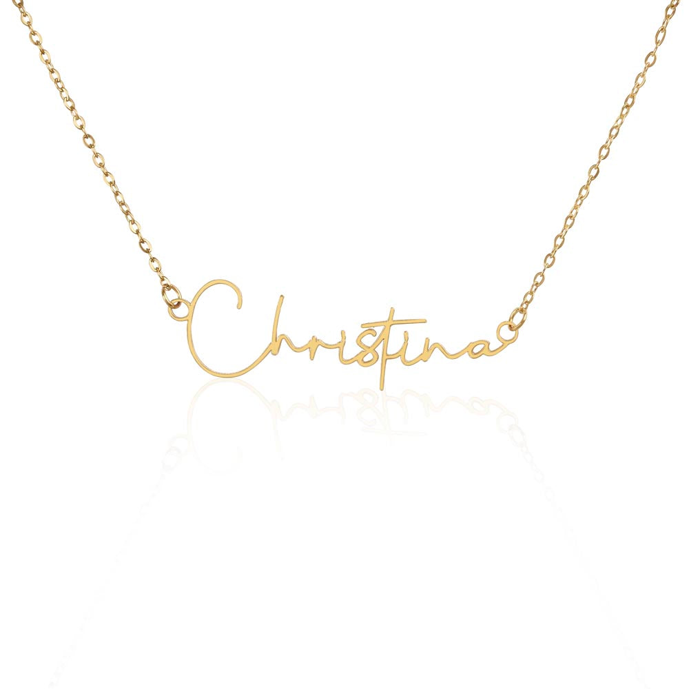 Personalised Signature Name Necklace for Mom – Unique Gift from Daughter | SparklinGifts