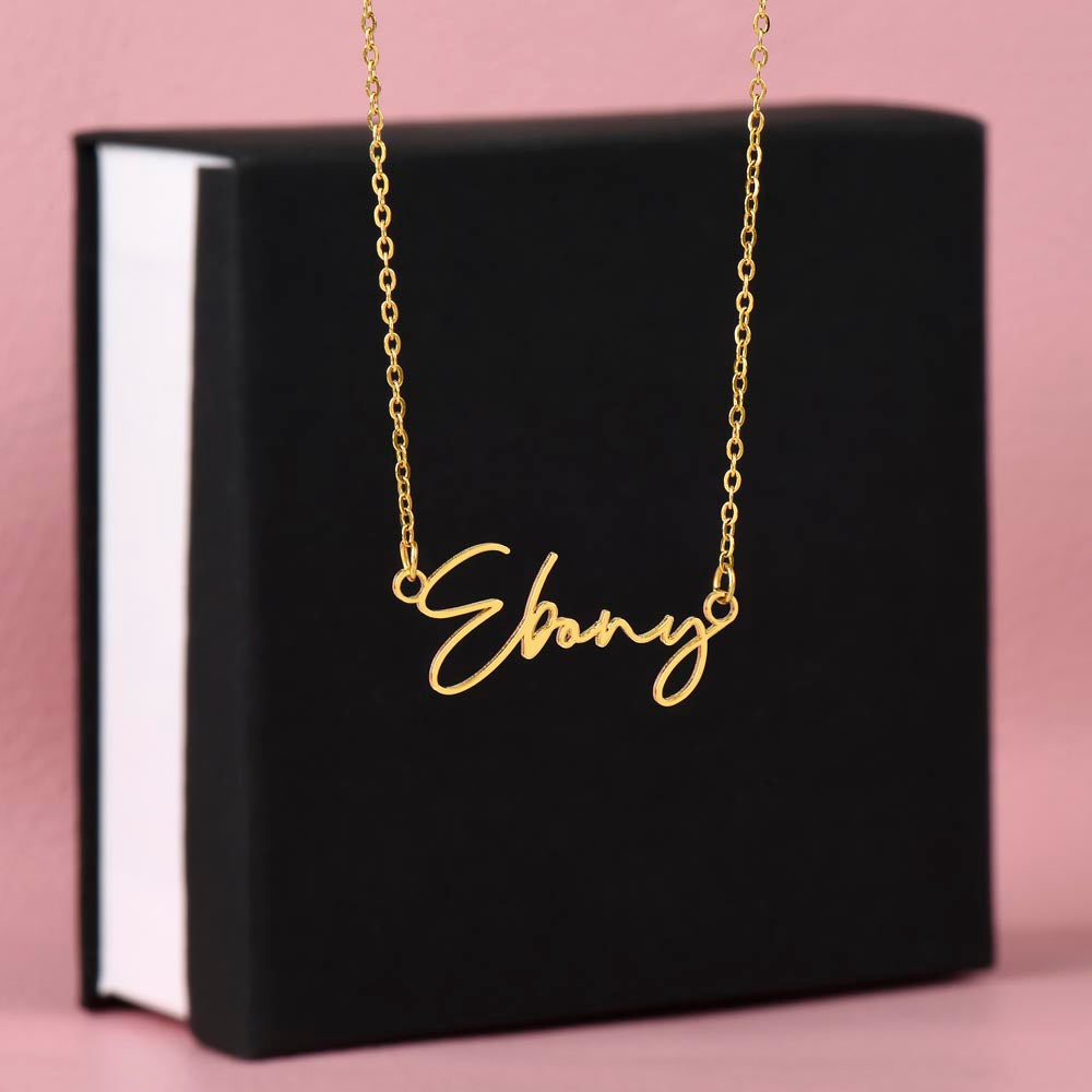 Personalised Signature Name Necklace for Mom – Unique Gift from Daughter | SparklinGifts