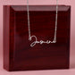 Personalised Signature Name Necklace for Mom – Unique Gift from Daughter | SparklinGifts