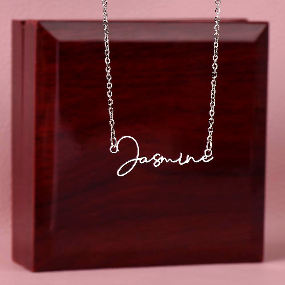 Personalised Signature Name Necklace for Mom – Unique Gift from Daughter | SparklinGifts
