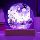 Radiant 2024 Cityscape Fireworks: Hand-Painted Circular Acrylic Plaque - Stunning New Year's Gift