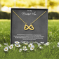 Daughter to Mother Gift | Endless Love Heart Infinity Necklace for Mom | "I Love You More Than Words Can Say"