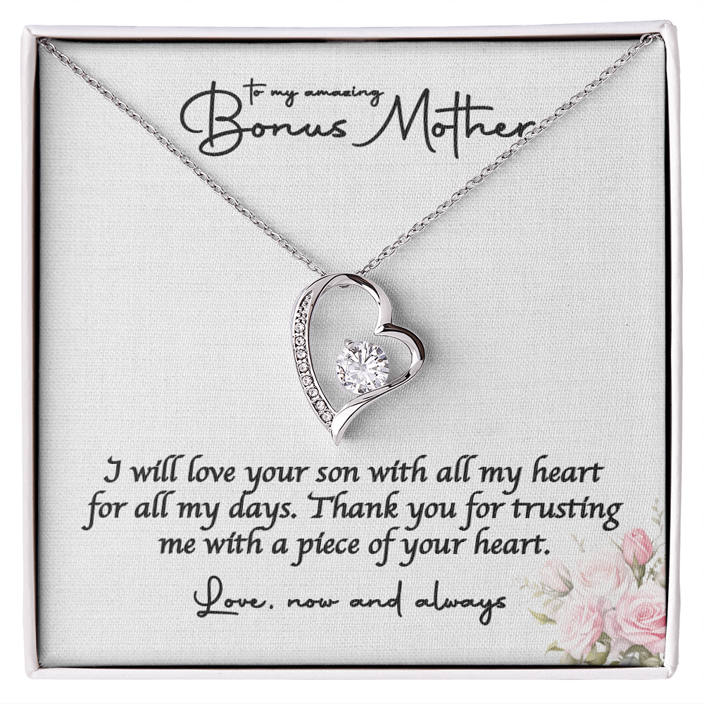 Bride Necklace Gift For Bonus Mom , Step Mom Stylish Jewelry Gift with a Kind Heartwarming  Message Card, Mother in Law Gift from Bride, MIL Wedding Gift, Step Mother of the Bride Gift Jewelry