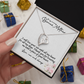 Bride Necklace Gift For Bonus Mom , Step Mom Stylish Jewelry Gift with a Kind Heartwarming  Message Card, Mother in Law Gift from Bride, MIL Wedding Gift, Step Mother of the Bride Gift Jewelry