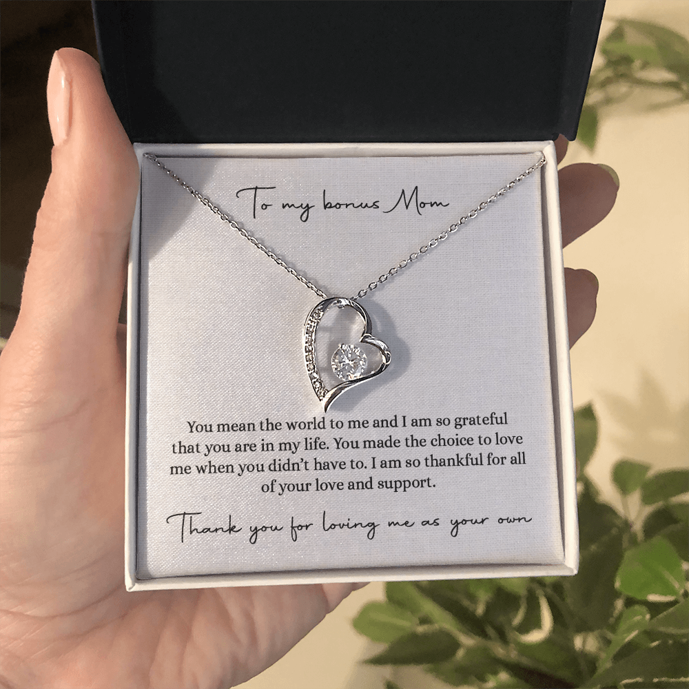 Bonus Mom Necklace Gift, Step Mother Gift from Bride, Mother in Law Gift for from bride, MIL Wedding Gift,