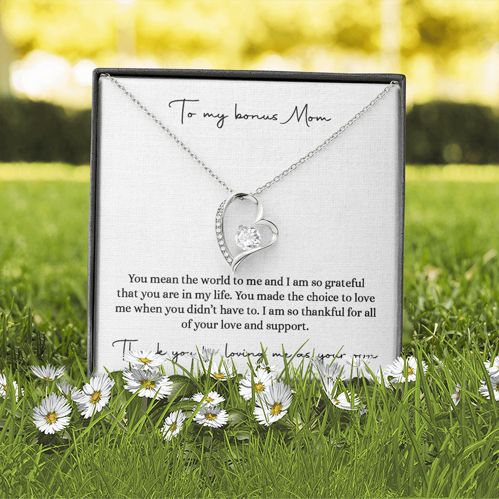 Bonus Mom Necklace Gift, Step Mother Gift from Bride, Mother in Law Gift for from bride, MIL Wedding Gift,